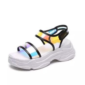 Neon Platform Sandals